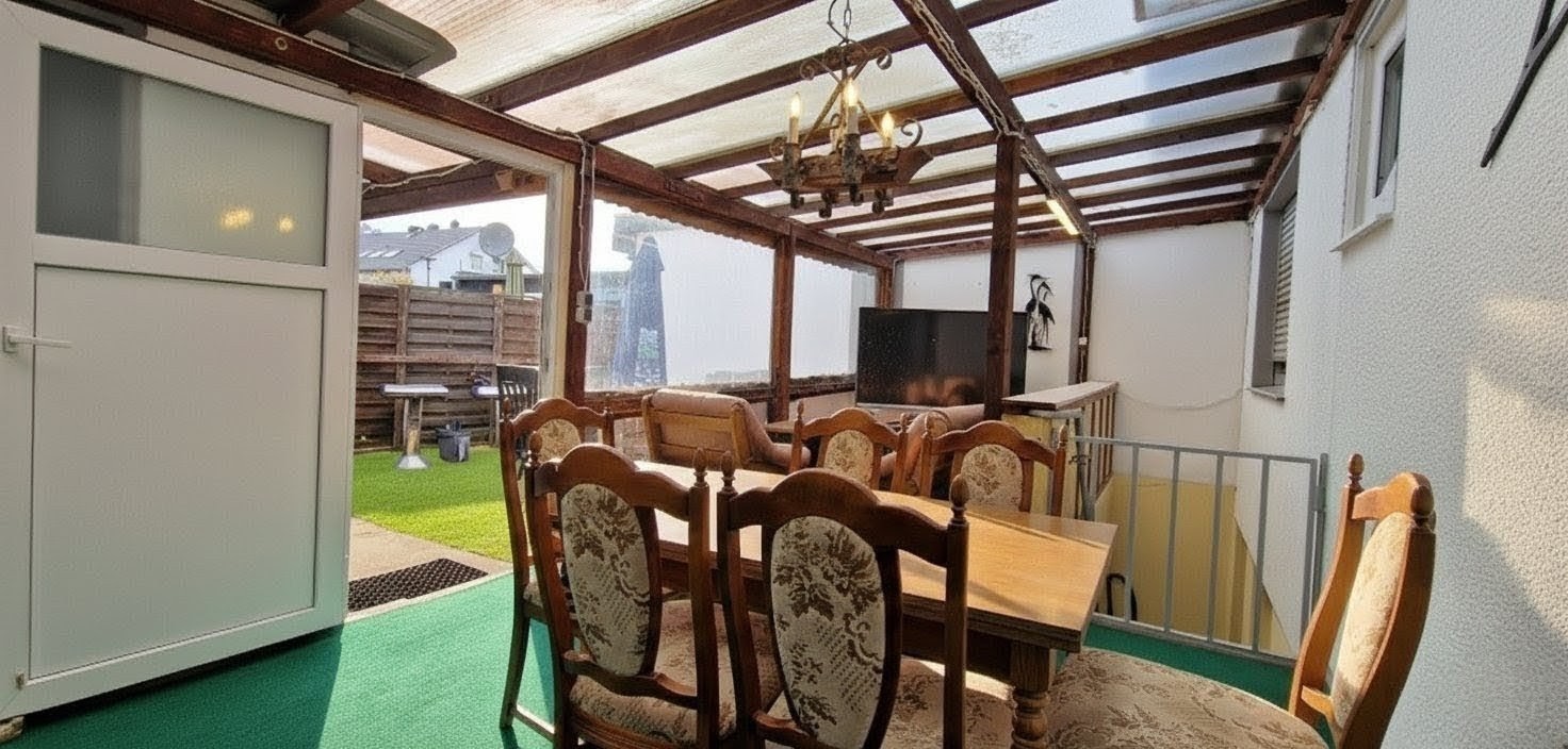 Monteurunterkunft: Wintergarten und Garten in Köln